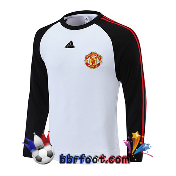 Sweatshirts Homme Manchester United Blanc Noir 21/22