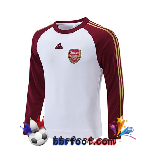 Sweatshirts Homme Arsenal Blanc 21/22 Sweatshirts Homme Arsenal Blanc 21/22