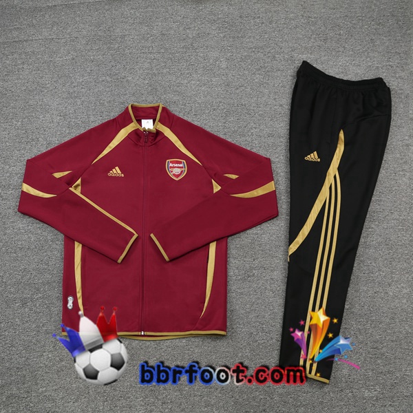 Veste Survetement Foot Arsenal Rouge 21/22