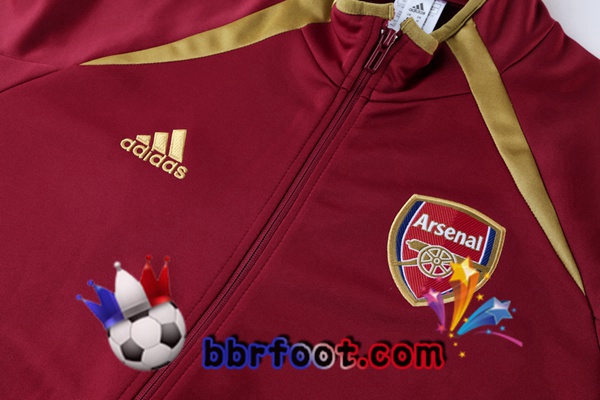 Veste Survetement Foot Arsenal Rouge 21/22