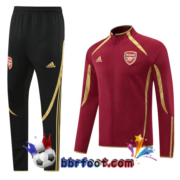 Veste Survetement Foot Arsenal Rouge 21/22