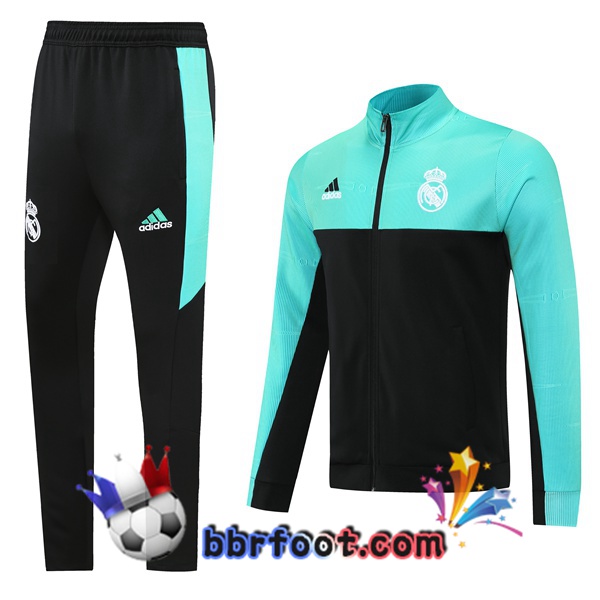Veste Survetement Foot Real Madrid Vert 21/22