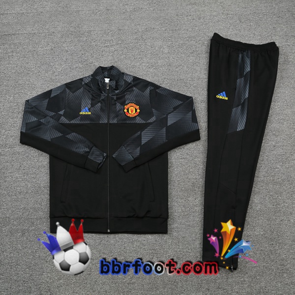 Veste Survetement Foot Manchester United Noir 21/22