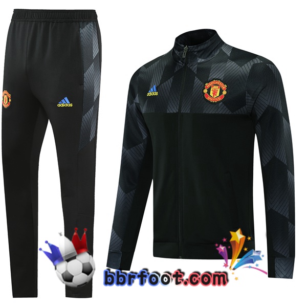 Veste Survetement Foot Manchester United Noir 21/22