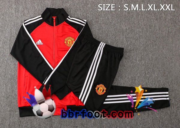 Veste Survetement Foot Manchester United Rouge 21/22