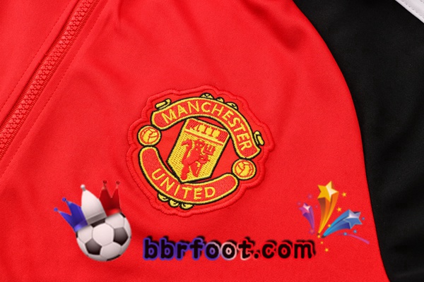 Veste Survetement Foot Manchester United Rouge 21/22