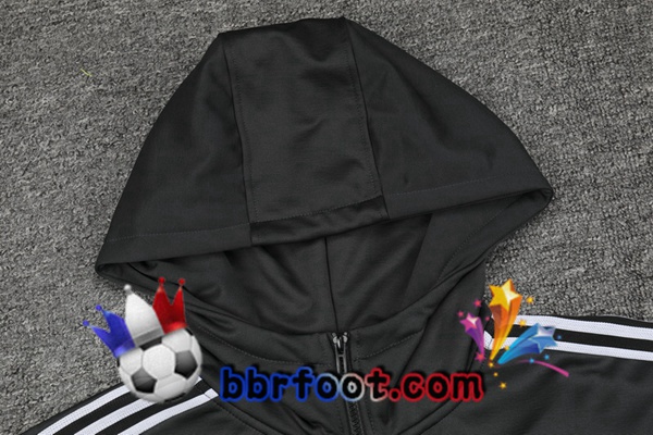 Veste A Capuche Survetement Foot Juventus Noir 21/22
