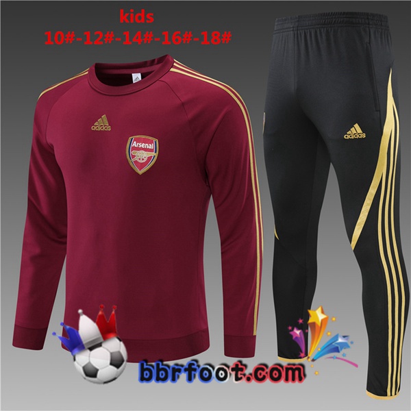 Survetement Foot Arsenal Enfant Rouge 21/22
