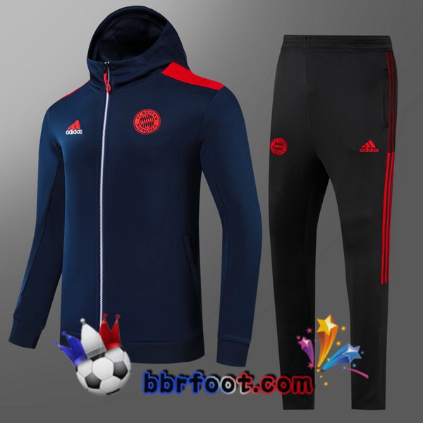 Veste A Capuche Survetement Foot Bayern Munich Enfant Bleu Royal 21/22 Veste A Capuche Survetement Foot Bayern Munich Enfant Bleu Royal 21/22
