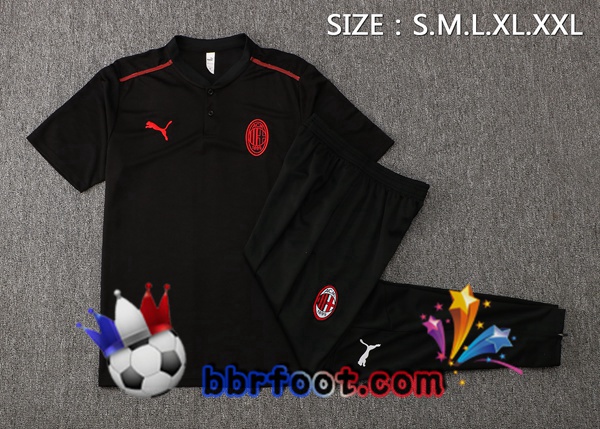 Polo Foot AC Milan + Pantalon Noir 21/22