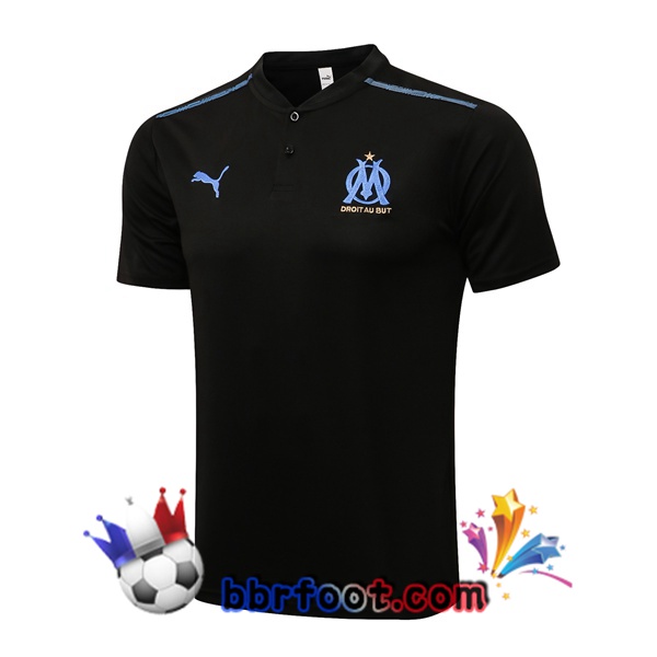 Polo Foot Marseille OM Noir 21/22