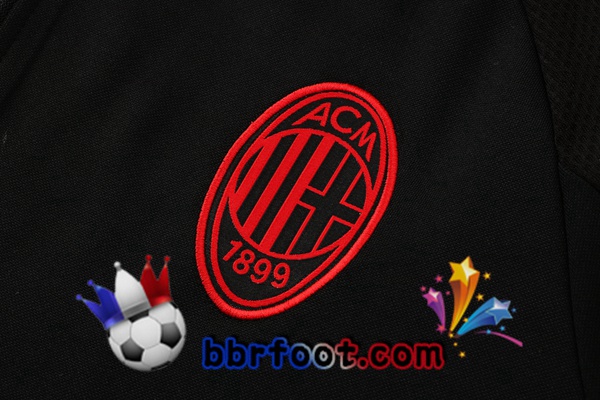 Veste A Capuche Survetement Foot AC Milan Noir 21/22