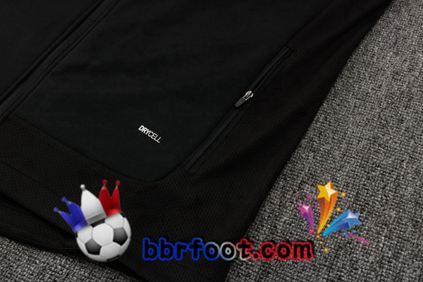 Veste A Capuche Survetement Foot AC Milan Noir 21/22
