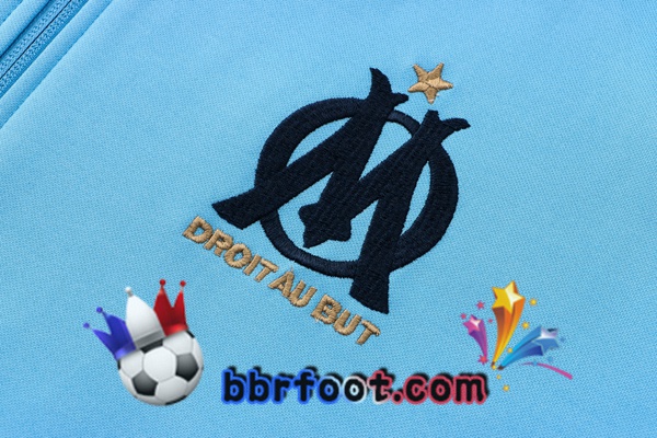 Veste A Capuche Survetement Foot Marseille OM Bleu 21/22