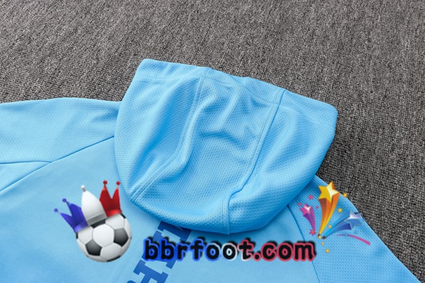 Veste A Capuche Survetement Foot Marseille OM Bleu 21/22