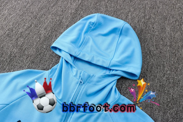 Veste A Capuche Survetement Foot Marseille OM Bleu 21/22