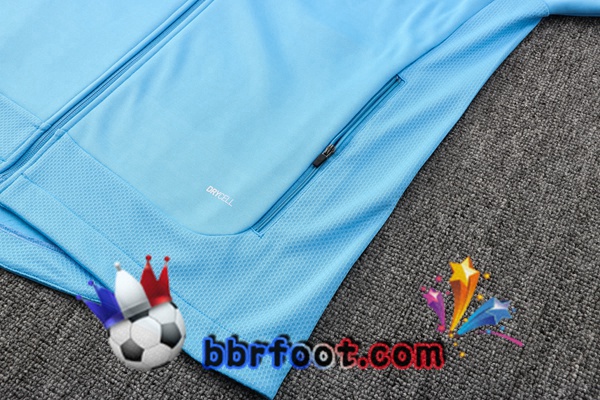 Veste A Capuche Survetement Foot Marseille OM Bleu 21/22