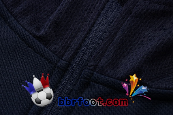 Veste A Capuche Survetement Foot Manchester City Bleu Royal 21/22