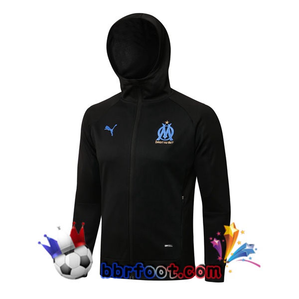 Veste A Capuche Marseille OM Noir 21/22