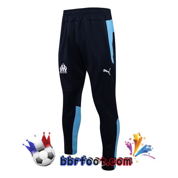 Pantalon Foot Marseille OM Noir Bleu 21/22 Pantalon Foot Marseille OM Noir Bleu 21/22
