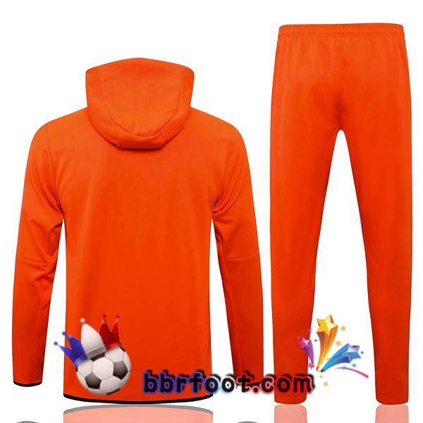 Veste A Capuche Survetement Foot FC Liverpool Orange 21/22