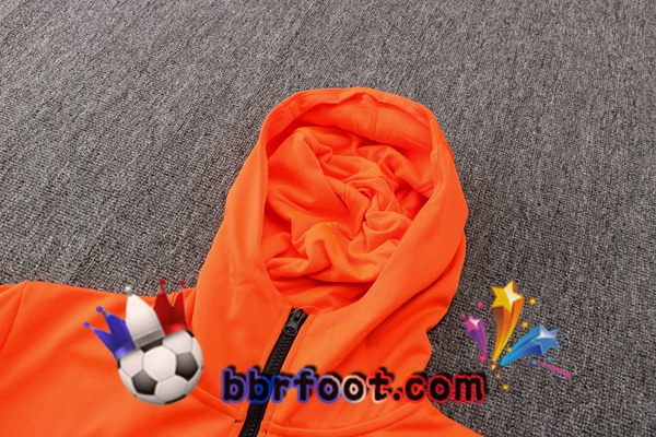 Veste A Capuche Survetement Foot FC Liverpool Orange 21/22