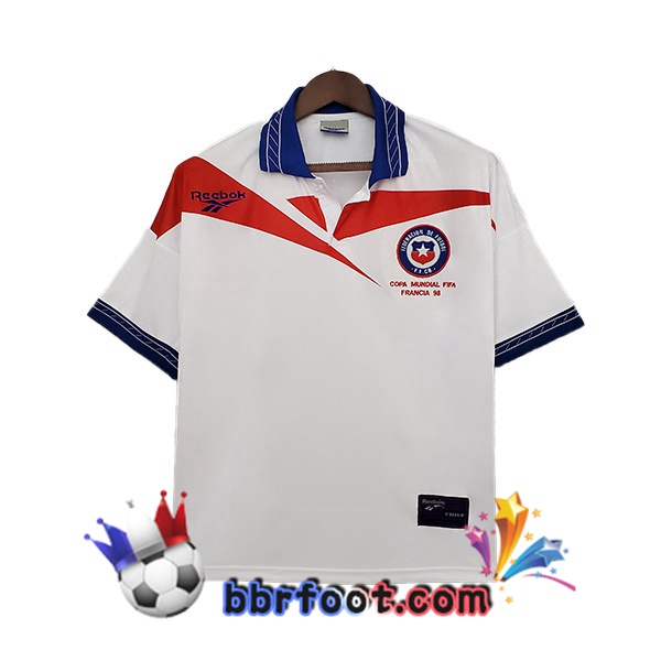 1998 Chili Retro Exterieur Maillot de Foot Blanc