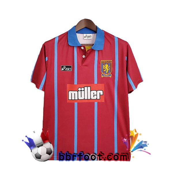 1993-1995 Aston Villa Retro Domicile Maillot de Foot Rouge