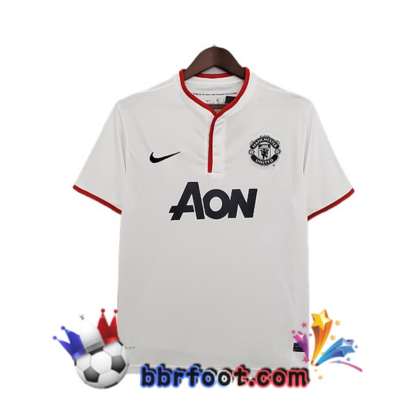 2013-2014 Manchester United Retro Exterieur Maillot de Foot Blanc