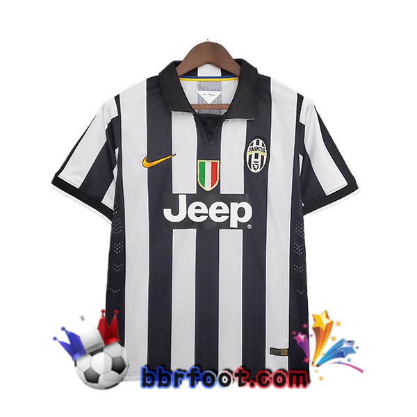 2014-2015 Juventus Retro Domicile Maillot de Foot Blanc Noir