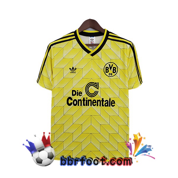 1998 Dortmund BVB Retro Domicile Maillot de Foot Jaune
