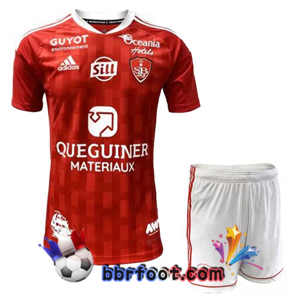Maillot Foot Stade Brestois Enfant Domicile Rouge 2022/2023
