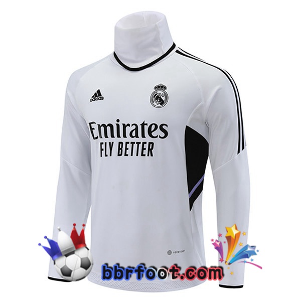 Sweatshirts Homme Real Madrid Col haut Blanc 2022/2023