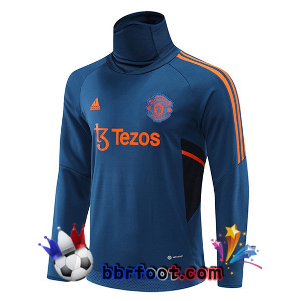 Sweatshirts Homme Manchester United Col haut Bleu 2022/2023