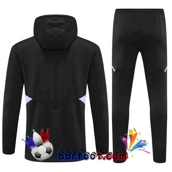 Capuche Survetement Foot Real Madrid Noir 2022/2023