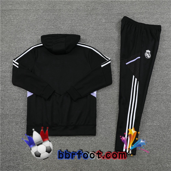 Capuche Survetement Foot Real Madrid Noir 2022/2023