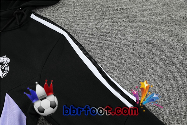 Capuche Survetement Foot Real Madrid Noir 2022/2023
