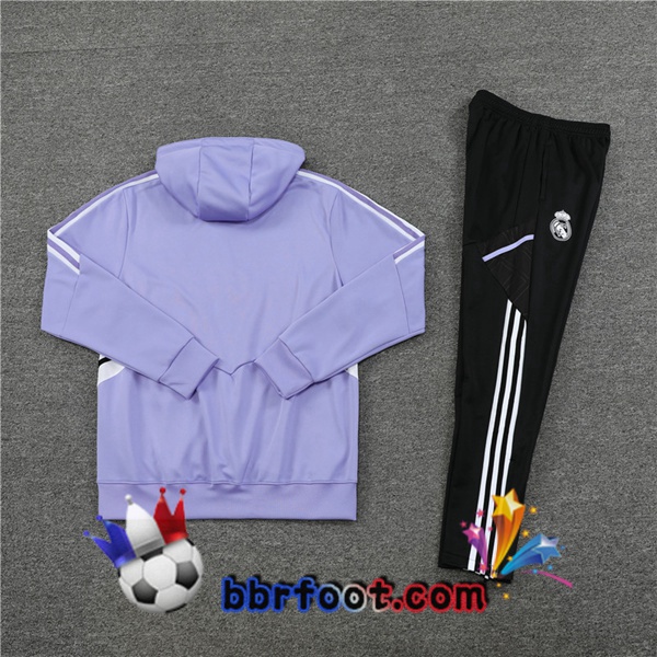 Capuche Survetement Foot Real Madrid Pourpre 2022/2023