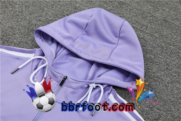 Capuche Survetement Foot Real Madrid Pourpre 2022/2023
