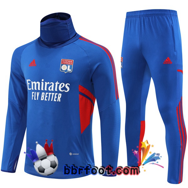 Survetement Foot Lyon OL Col haut Bleu 2022/2023
