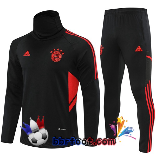 Survetement Foot Bayern Munich Col haut Noir 2022/2023