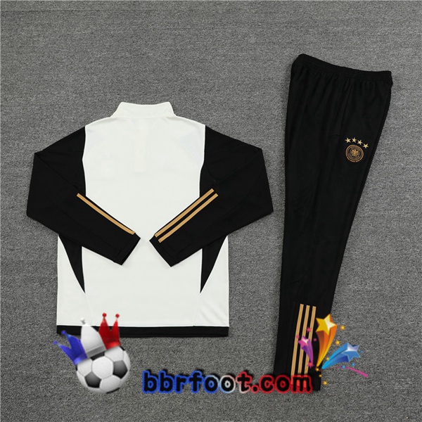 Survetement Foot Allemagne Blanc Noir 2022/2023