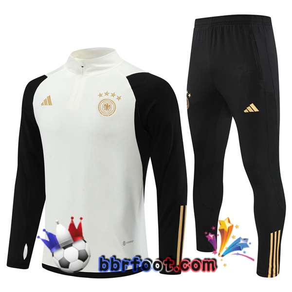 Survetement Foot Allemagne Blanc Noir 2022/2023