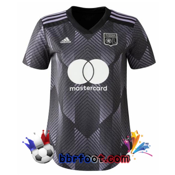 Maillot Foot Lyon OL Femme Third Noir 2022/2023 Maillot Foot Lyon OL Femme Third Noir 2022/2023