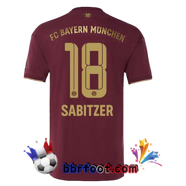 Maillot Foot Bayern Munich (Sabitzer 18) Edition speciale Rouge 2022/2023 Maillot Foot Bayern Munich (Sabitzer 18) Edition speciale Rouge 2022/2023