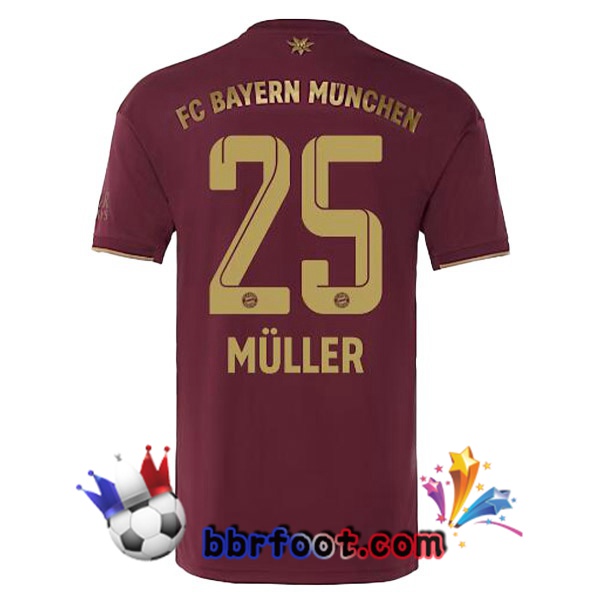 Maillot Foot Bayern Munich (Müller 25) Edition speciale Rouge 2022/2023