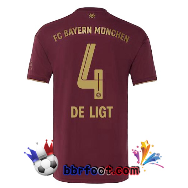 Maillot Foot Bayern Munich (De Ligt 4) Edition speciale Rouge 2022/2023