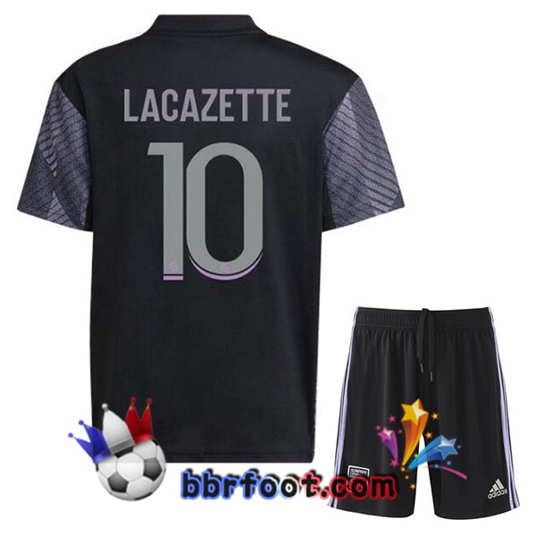 Maillot Foot Lyon OL (LACAZETTE 10) Enfant Third Noir 2022/2023