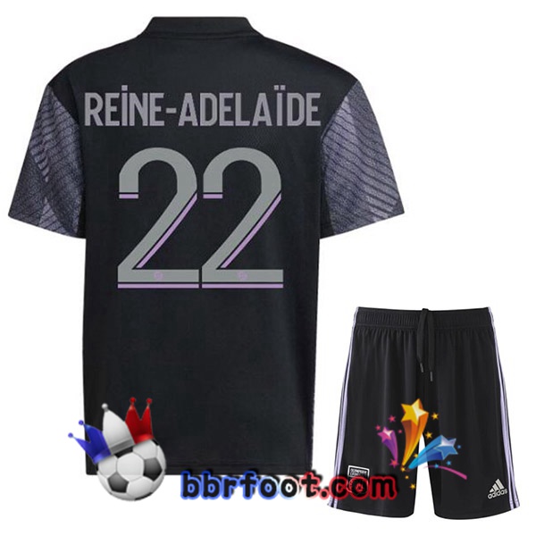 Maillot Foot Lyon OL (REINE-ADELAÏDE 22) Enfant Third Noir 2022/2023