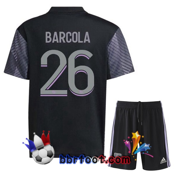 Maillot Foot Lyon OL (BARCOLA 26) Enfant Third Noir 2022/2023